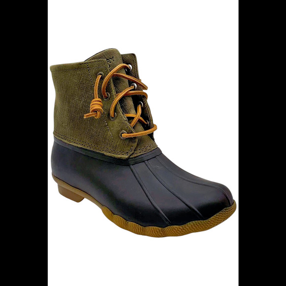 Sperry Women's Saltwater Snow Boot Brown/Olive - Medium - Picture 1 of 3